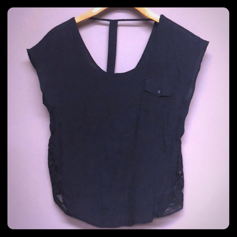 Black lace top